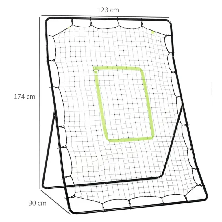 Rebounder Nät Pitchback Svart av Metall 123 x 174 cm
