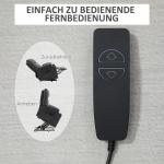 Elektrisk Avslappningsstol TV-Stol Mörkgrå av Flanelllook och Metall för Vardagsrum med Ståhjälp och Massagefunktion Värmefunktion Bekväm