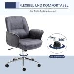 Ergonomisk Kontorsstol XXL, Robust Skrivbordsstol med Vippfunktion, Bekväm Arbetsstol för Tung Belastning, Grå, 120 kg
