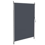 Vertikal Markis Solskydd Grå av Aluminium och Polyester för Terrasser och Balkonger Infällbar Sidomarkis Justerbar och Väderbeständig 200 x 292 cm
