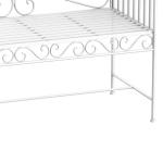 Trädgårdsbänk Vit Metall Dekorativ 2-Sits Soffa för Trädgård och Uteplats Vintage-Design Slitstark 100 Cm