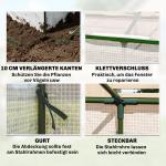 Växthus Tunnel Vit PE Plast och Stål för Trädgård Odlingshus med Fönster och UV skydd Väderbeständigt och Skyddande för Växter