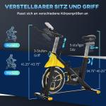 Motionscykel med Remdrift, Justerbar Cykeltränare med LCD-Display, Effektiv Träningsmaskin i Stål för Hemmafitness, Svart, 50 x 100 x 101-113 cm