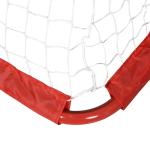 Fotbollsmål 2-Pack Hopfällbara Minimål Stål Q195 och Tetrolon för Trädgård och Lekplats Röd 90 X 36 X 60 Cm