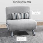 Hopfällbar Gästsäng med Madrass Extrasäng på Hjul Stabil Metallram Grå Vit 75 X 70 X 75 Cm