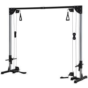 Crossover Fitness Rack med Kabeldragsystem, för 1–2 Personer, Stål, Plast, Svart