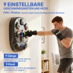 Boxningsmaskin Musikalisk Väggmonterad Svart Plast för Hemmaträning Elektronisk Boxboll med Bluetooth och Handskar Rolig Träning 9 Hastigheter Smart