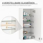 Låsbart Medicinskåp för Vägg, Säkert Första Hjälpen-Skåp i Rostfritt Stål, Praktisk Förvaring för Badrum och Kontor, Silver