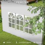 Sidoväggar 2-pack med Fönster för Paviljong Hållbar och Vattentät för Utomhusbruk Vit Polyester 3 x 3 m