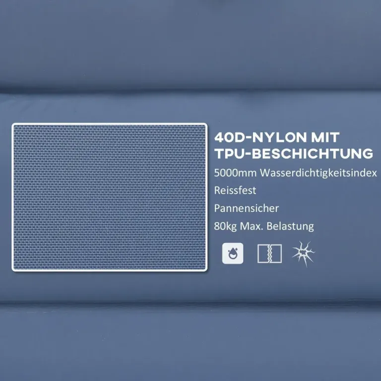 Uppblåsbart Liggunderlag med Fotpump, Blått