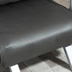 Bäddsoffa 3 i 1 Gästsäng Hopfällbar Madrass Schäslong Konstläder Grå 65 X 69 X 80 Cm