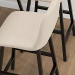 5-delat Barset med 4 Stolar, Knappsydd, Tjock Klädsel, Linnelook, Beige