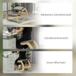 Ergonomisk Gungande Knäpall för Hemmakontor för Förbättrad Hållning, Grå