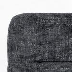 Fotpall Chenille Mjuk Mörkgrå Tyg och Stål för Vardagsrum och Sovrum Sittpuff med Vadderad Sits och Metallben Modern och Bekväm 45x41x38 cm