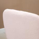 Gungstol Relaxstol Rosa av Sherpa Fleece och Trä för Avkoppling Stoppad Bekväm Gungstol upp till 150 kg 63 x 95 x 97 cm