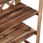 Blomstativ 3-Vånings Växthylla Granträ för Inomhus och Utomhusbruk Platsbesparande Robust Design Naturlig Finish