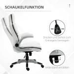 Ergonomisk Kontorsstol Höj- och Sänkbar med Fällbara Armstöd och Vippfunktion 69 X 67 X 113-121 Cm