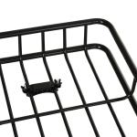 Takkorg Bil Justerbar Universal Takräcke Bagagekorg Metall Svart 162 X 99 X 16 Cm