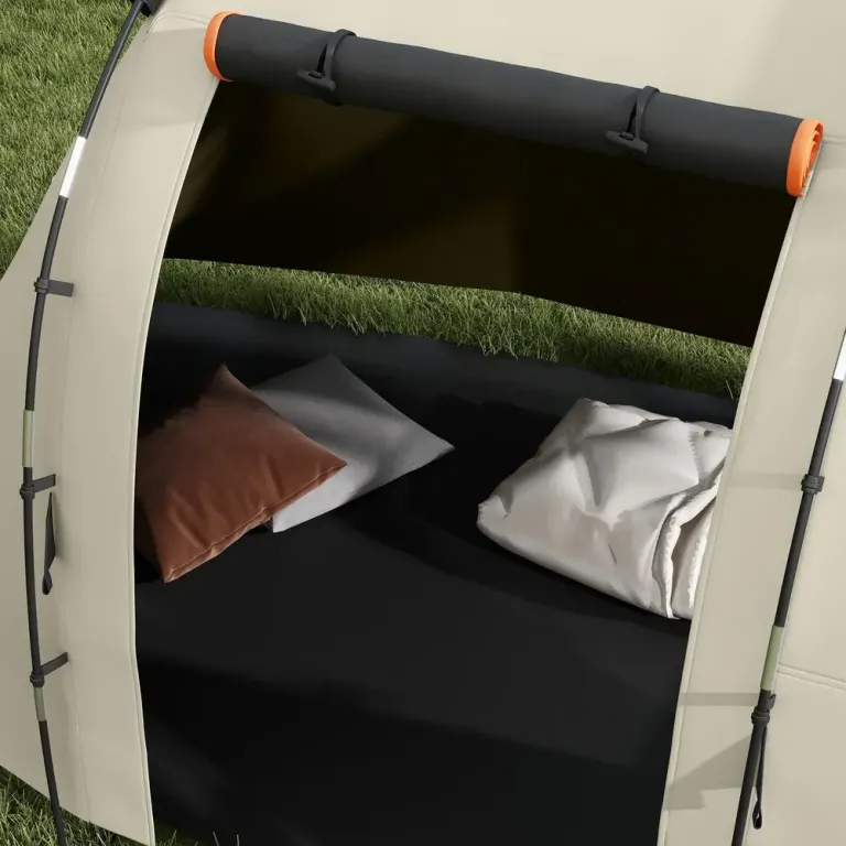 Tunneltält Campingtält Khaki av Polyester Familjetält för 5