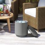 Cool Bar Sidobord Drinkkylare Ljusgrå av Plast för Fester ve Camping Litet Uteplatsbord 10 l