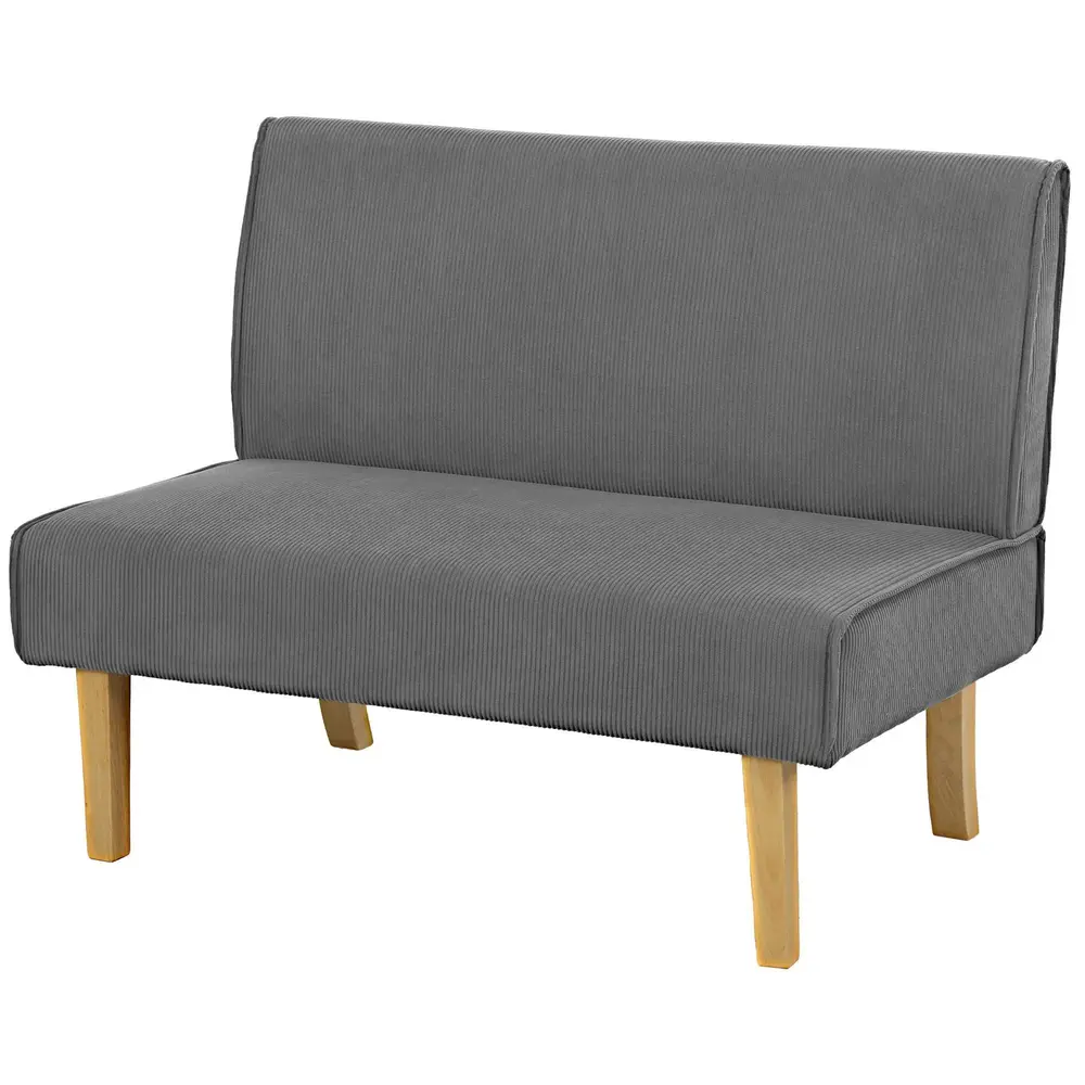Soffa Loveseat Grå av Tyg 110 x 62 x 85 Cm