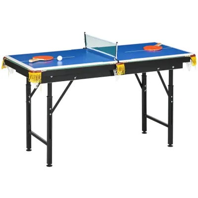 Multispelbord 2-i-1 Biljard och Bordtennis 140 cm, Grön