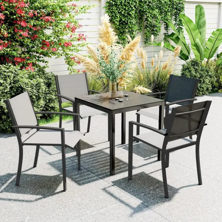 Trädgårdsbord Campingbord Fällbart Svart 73 x 73 cm