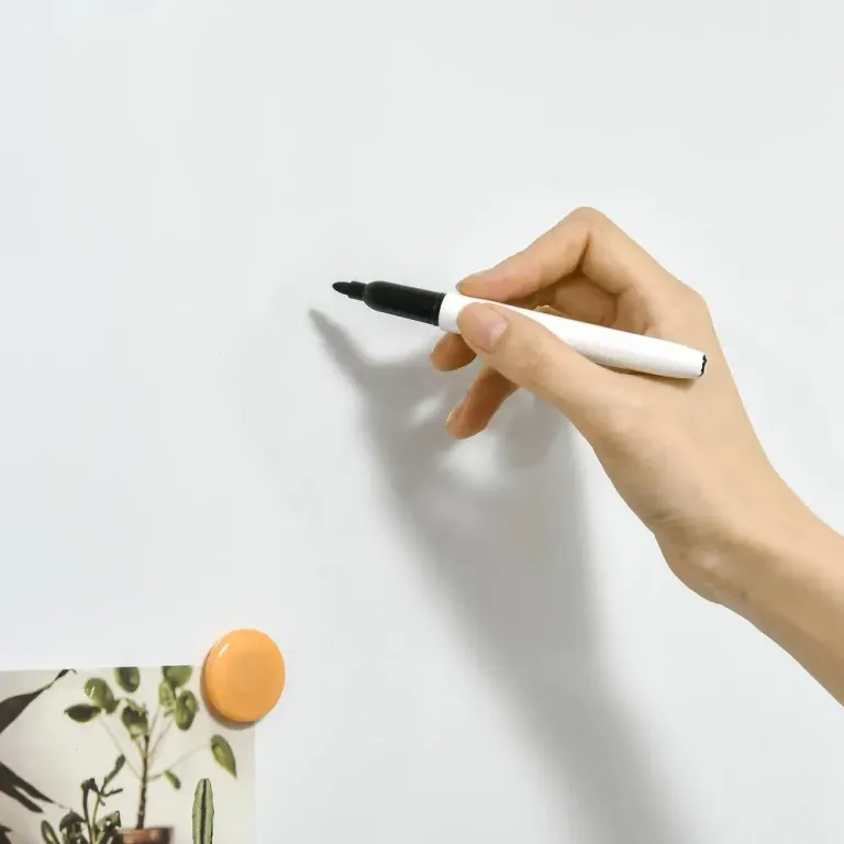 Whiteboard Magnettavla med Tillbehör 4 Pennor 1 Svamp