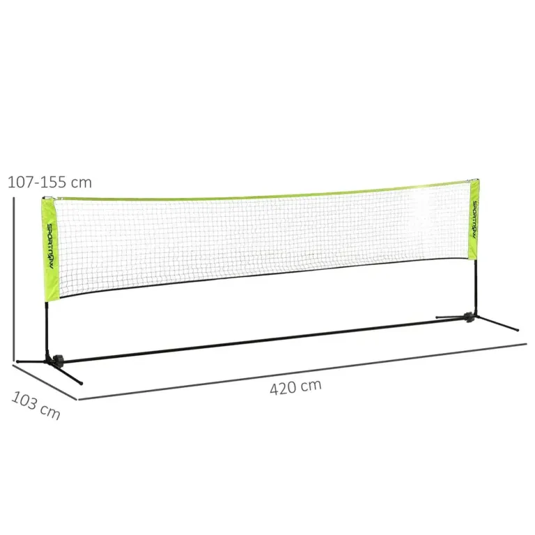 Badmintonnät Gul av Polyester 103-155 cm