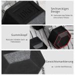 Hexagon Hantlar 2-Pack i Gjutjärn, Gummerade Vikter med Räfflat Grepp, Ergonomiska Hantlar för Styrketräning Hemma, Svart, 2 x 10 kg