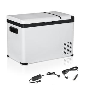 Elektrisk Kylbox 30L med Display, Portabel Kyl och Frys för Camping, Effektiv Kylning med Kompressor, Vit, 12/24V