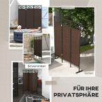 Rumsavdelare/Paravant, Vintage Design, 3-paneler, Brun + Svart, 148 x 33 x 181 cm