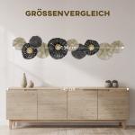 Väggkonst Metallram Svart och Guld Metall för Vardagsrum Modern Väggdekoration i 3D-design Elegant och Stilren Inredning