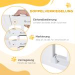 Dörrgrind utan Borrning, Justerbar 75–96 cm, Enhandsöppning, Auto-close, Metall, Vit