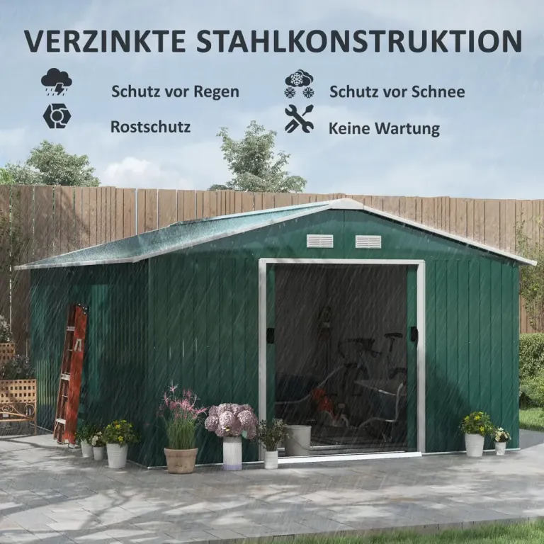 Redskapsbod Trädgårdsskjul Trädgårdsbod med Taktak 340 x 38