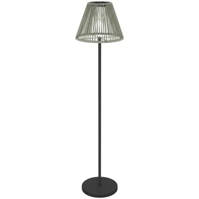 Solar Golvlampa Rottinglampa med Ljussensor 33 x 135 cm