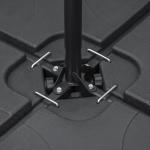 Fyllbar Parasollfot 4-Pack, Stabiliserande Vikter för Kryssfot, Fylls med Vatten eller Sand, Svart, 60 l/78 kg