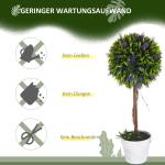 Konstgjord Cypress Plant Set Grön av Plast för Inomhus och Utomhusdekoration Konstgjord Krukväxt i Kruka 90 cm