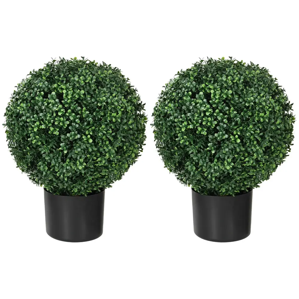 Konstgjorda Växter Buxbom Grön av Plast Set 2 52 Cm
