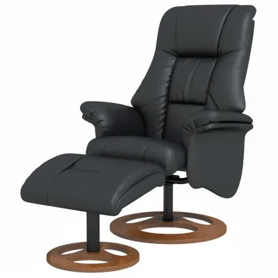 Relaxfåtölj Svart av Konstläder 77 x 89 x 110 cm