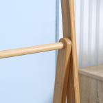 Bambu Handduksstege med 3 Hyllor och 3 Handdukstorkar, Hopfällbar, Natur, 53 x 30,5 x 152 cm