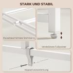 Skrivbord Hopfällbar Platsbesparande Vit MDF för Hemmakontor med Monitorhylla Arbetsbord för Studier 100x48x87,5 cm