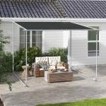 Folieväxthus Polytunnel Mörkgrön av PE och Stål för Trädgård Växthus med 8 Fönster och Ingång Frostskydd Rymlig 6 x 3 m