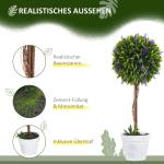 Konstgjord Cypress Plant Set Grön av Plast för Inomhus och Utomhusdekoration Konstgjord Krukväxt i Kruka 90 cm
