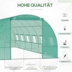 Folieväxthus Filmtunnel Grön PE Folie och Stål Tomatväxthus med Fönster och Dörr 800 X 300 X 200 Cm