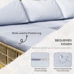 Trädgårdsmöbelset Balkongset Ljusgrå av Rotting och Stål för Terrass 5-Delad Sittgrupp med Kuddar och Hörnsoffa Bekväm
