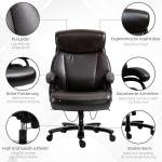 Ergonomisk Gamingstol XXL, Robust Chefsstol med Vippfunktion och Tjock Vaddering, Bekväm Arbetsstol för Tung Belastning, Svart, 180 kg