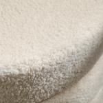 Rund Pall i Teddyfleece upp till 120 kg, Beige, Ø40x45 cm