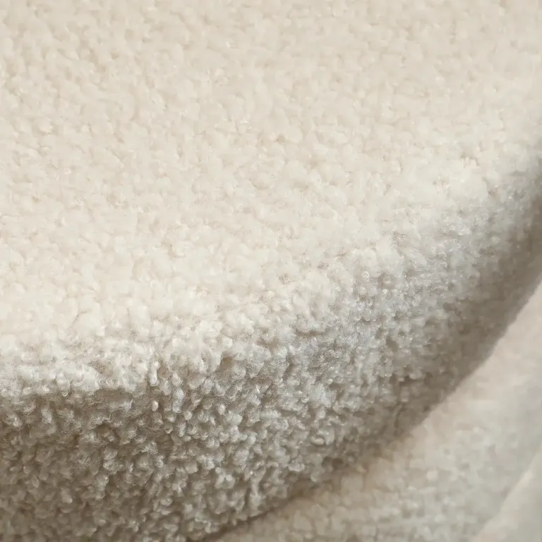 Rund Pall i Teddyfleece Upp till 120 kg Beige Ø40x45 cm