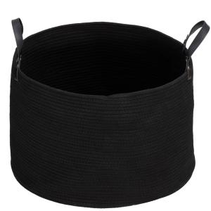 Tvättkorg Tvättlåda Svart av Tyg för Badrum 88 l Hopfällbar Korg med Handtag Rymlig 56 x 56 x 35,5 cm